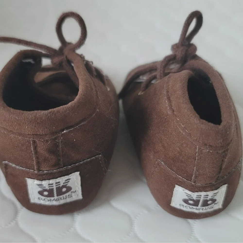 Romirus High Top Crib Baby Shoes Brown Size 2